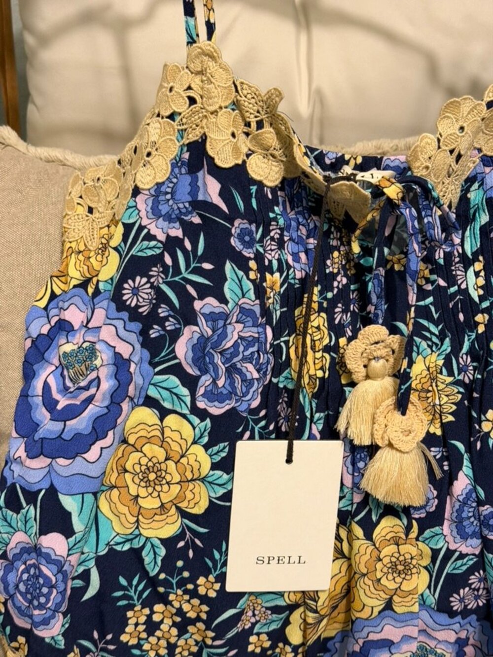 Spell Full Bloom Maxi Skirt & Floral Bloom Tank Set Medium Rare Sold NWT - Picture 6 of 13